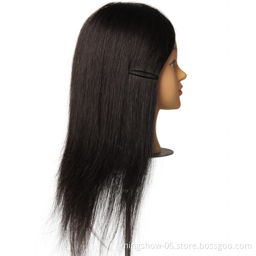 100% human hair hairdressing mannequin training head in human hair wigs